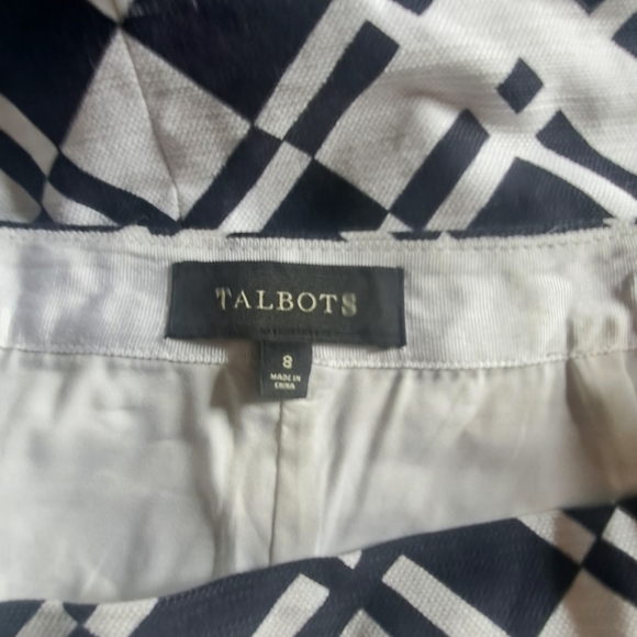white pattern print Talbots - Picture 6 of 7